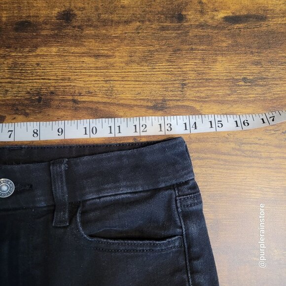 American Eagle Jeans 6 R Curvy Highest Rise Jegging Next Level Stretch Black - Picture 7 of 12
